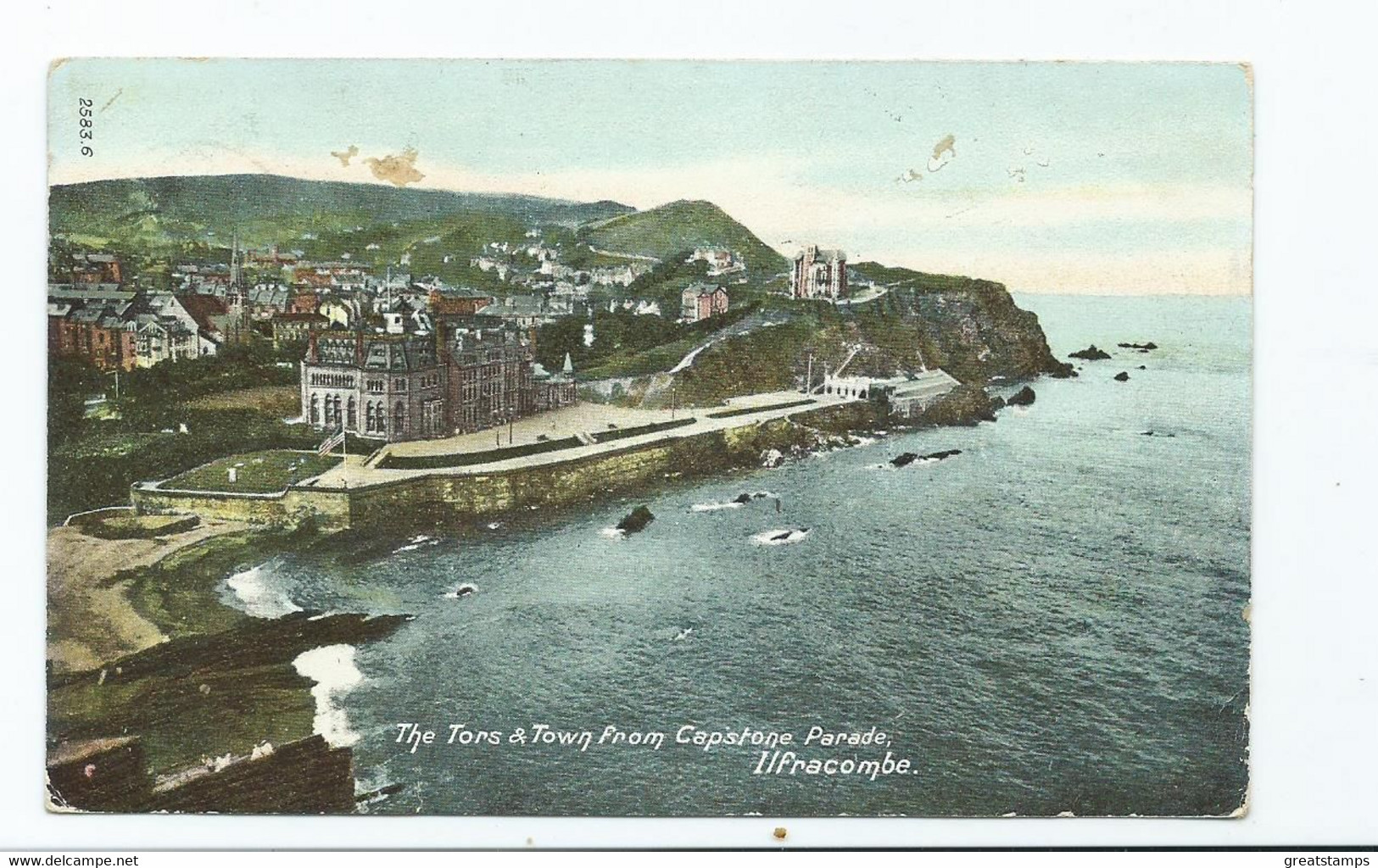 Postcard  Devon Ilfracombe The Tors And Town Posted  Hartmann - Ilfracombe