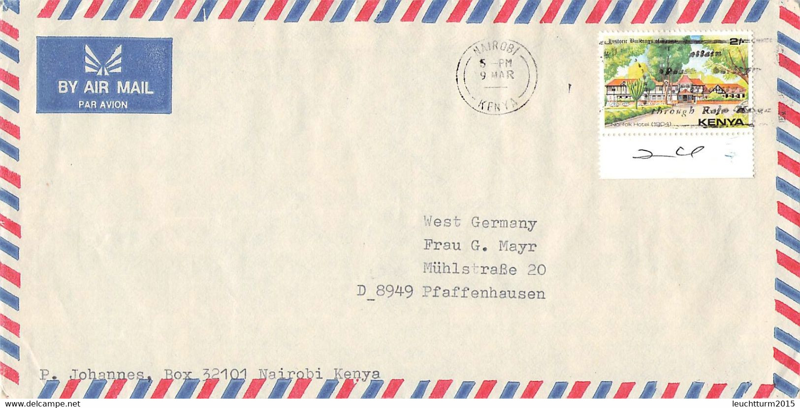 KENYA - AIRMAIL > PFAFFENHAUSEN/DE / ZC4 - Kenia (1963-...)