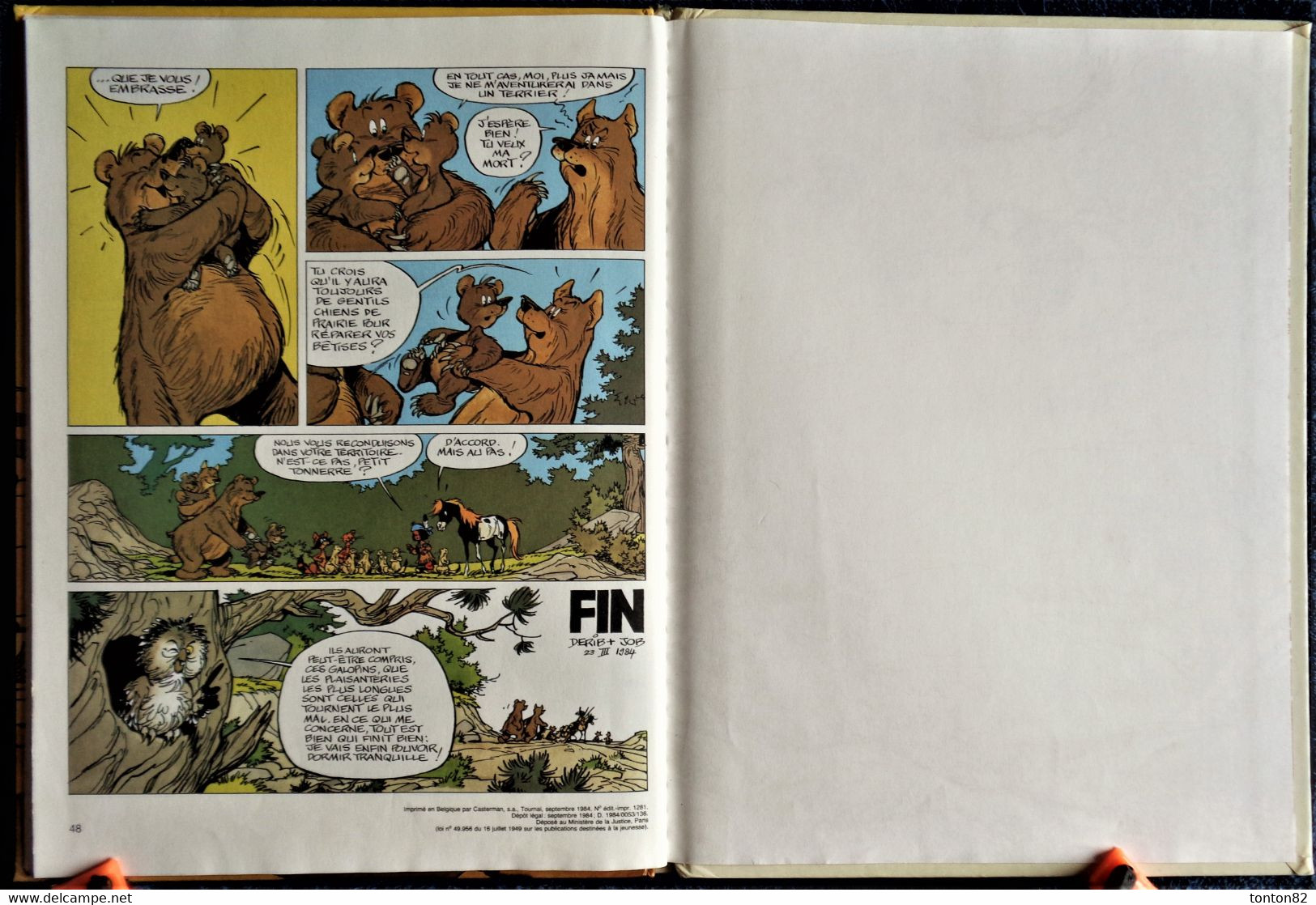 Derib + Job - YAKARI N° 10 - Le Grand Terrier - Casterman - (  E.O. 1984  ) . - Yakari