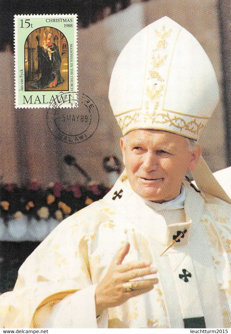 MALAWI - POSTCARD POPE JOHN PAUL II BLANTYRE 1989 / ZC7 - Malawi (1964-...)