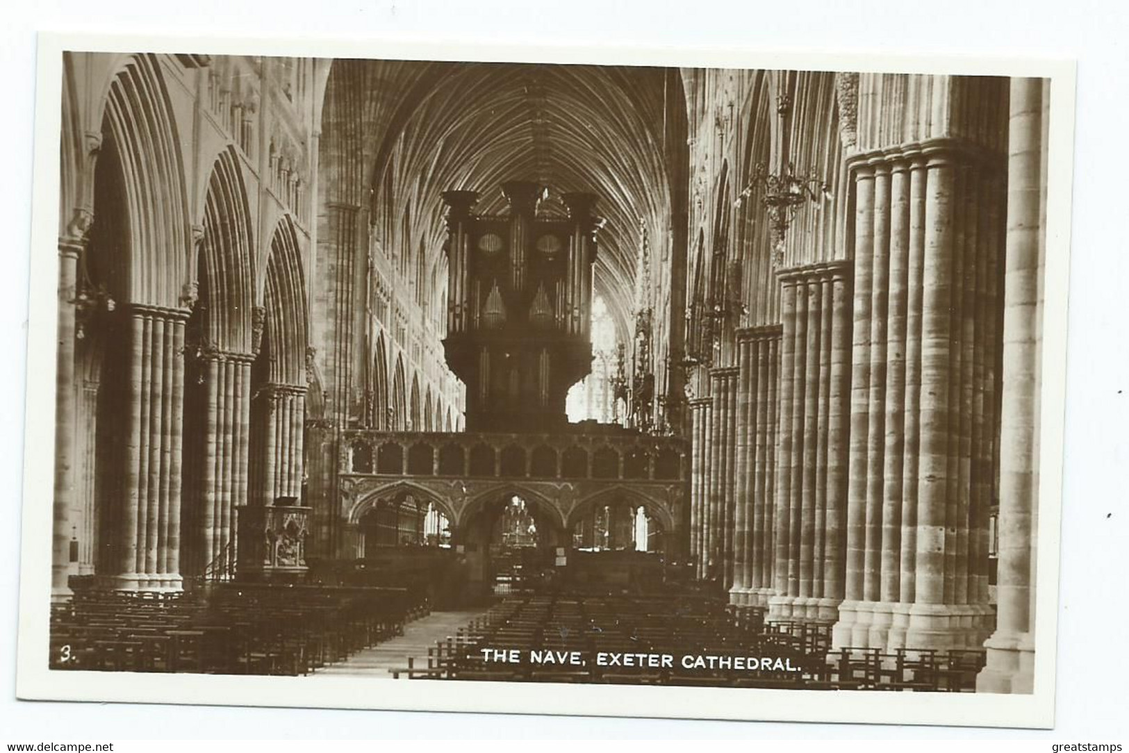 Postcard  Exeter Rp Cathedral The Nave Unused - Exeter