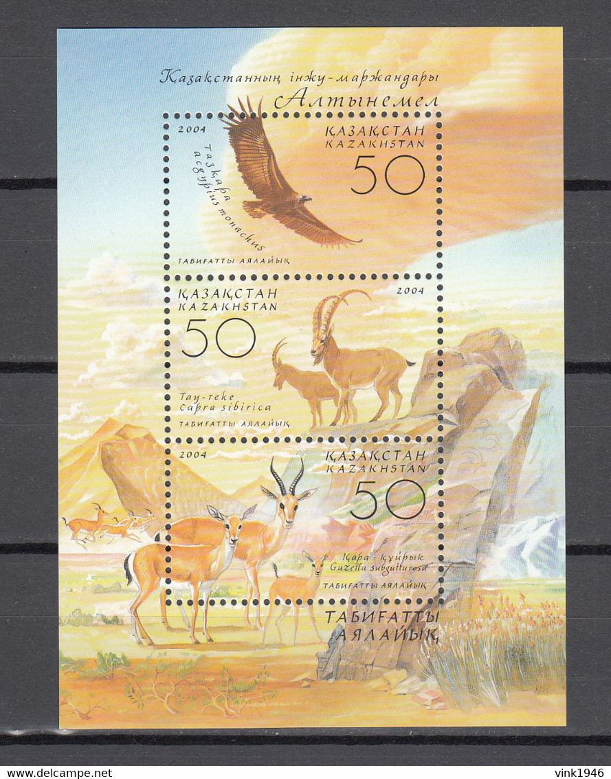 Kazakhstan 2004,3V In Block,birds,vogels,vögel,oiseaux,pajaros,uccelli,goat,Gazelle,MNH/Postfris(L3935) - Pavoni