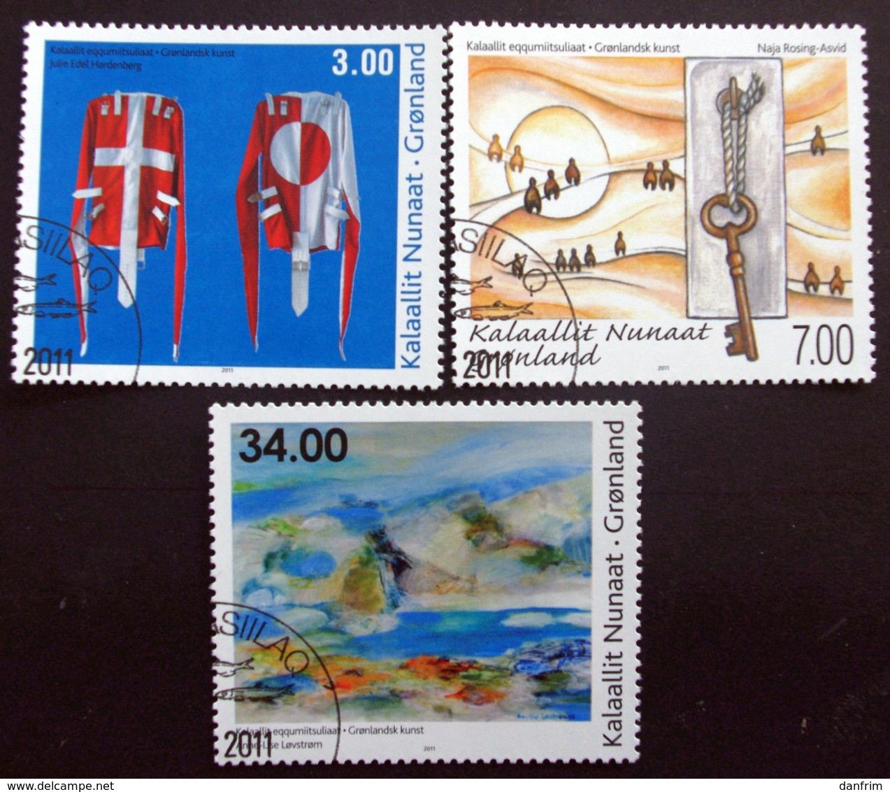 Greenland   2011   Kunst   Minr,590-92  ( Lot G 2496 ) - Used Stamps