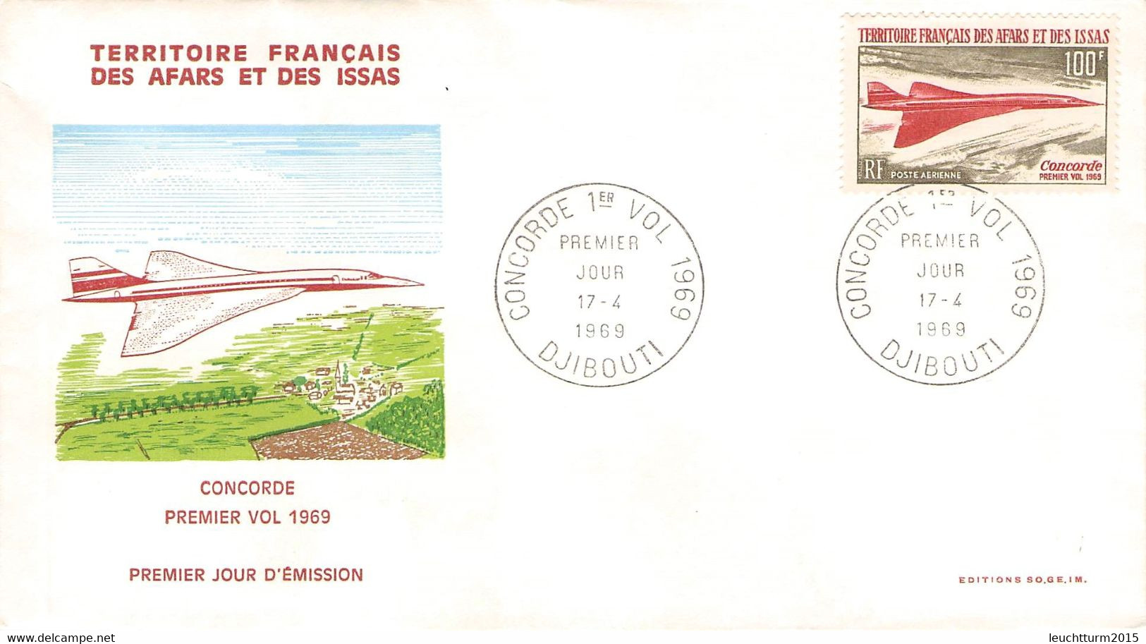 AFARS ET DES ISSAS - FDC 1969 CONCORDE Mi #26 / ZC25 - Brieven En Documenten