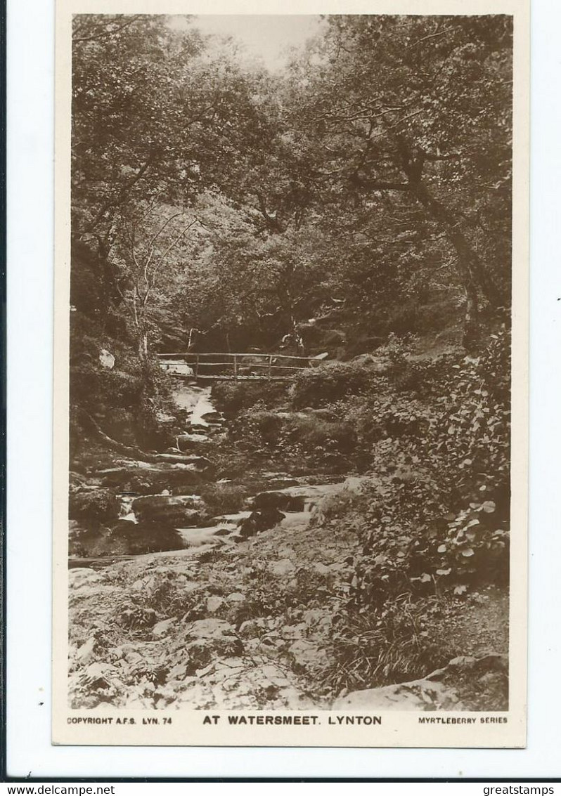 Postcard  Devon Rp At Watersmeet  Lynton Unused Myrtleberry Series - Lynmouth & Lynton