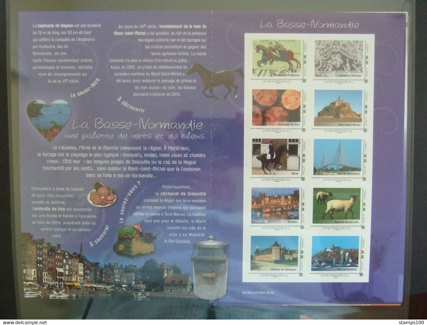 FRANCE Collector 2009 La Basse De Normandie Avec Timbre Faute Honfleur (with Ititneraire Timbre)  MNH**. (PPZ3-890)2009 - Collectors