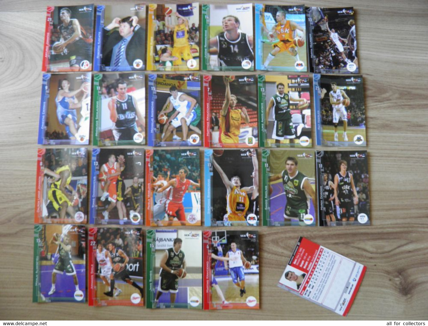 22 Different Cards Basketball Card Lithuania Latvia Estonia Seb Bbl Baltic League Teams Players - Sonstige & Ohne Zuordnung