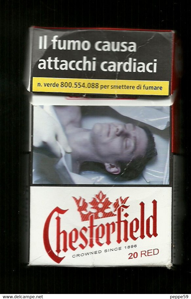 Tabacco Pacchetto Di Sigarette Italia - Chesterfield Red N.2 Da 20 Pezzi ( Vuoto ) - Etuis à Cigarettes Vides