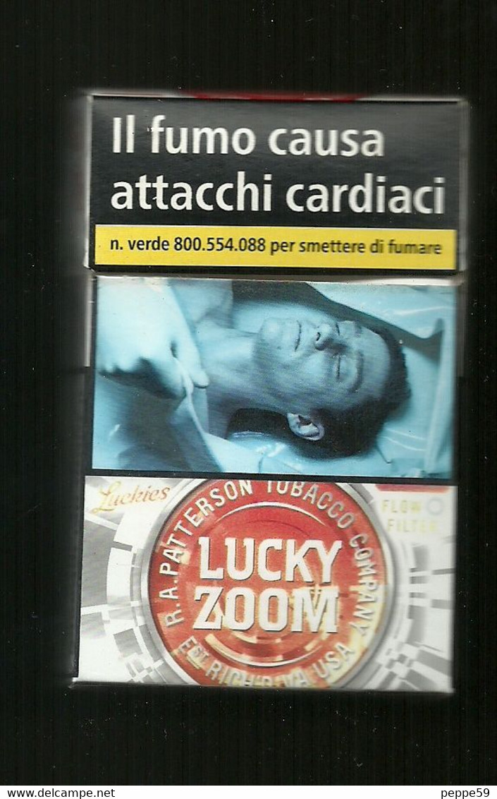 Tabacco Pacchetto Di Sigarette Italia - Lucky Zoom Da 20 Pezzi  ( Vuoto ) - Etuis à Cigarettes Vides