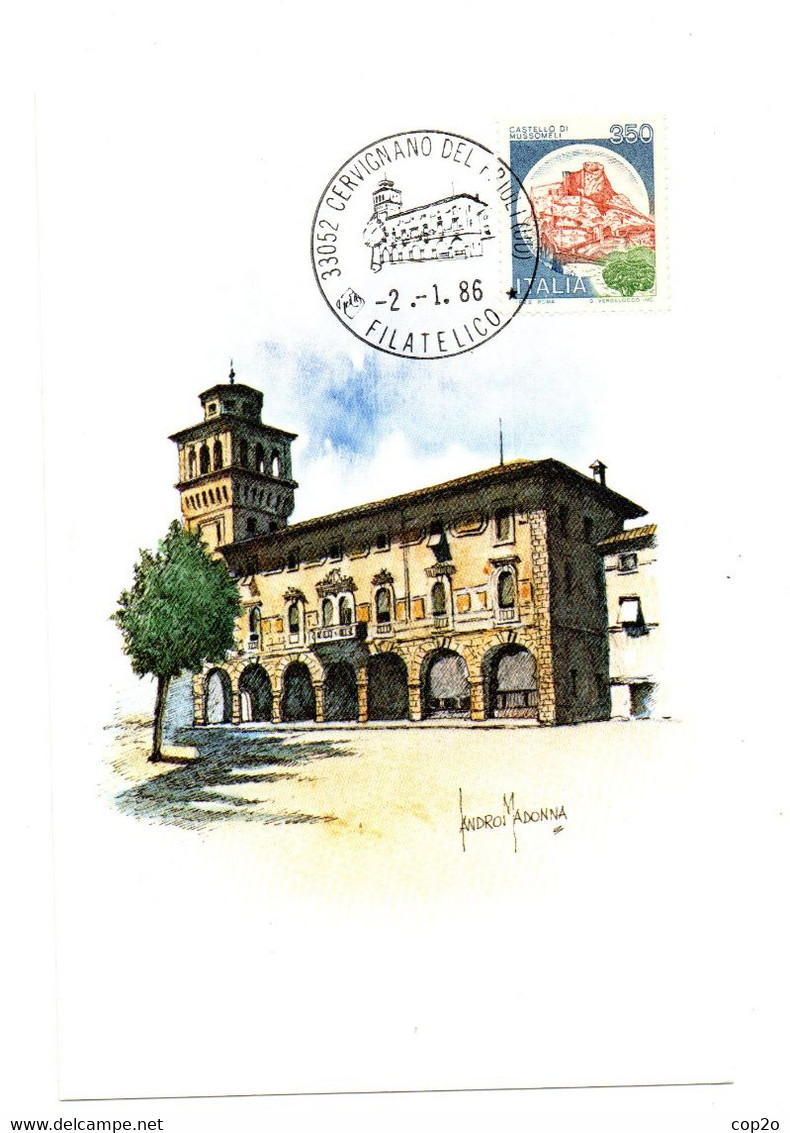 2-1-1986 Cartolina Di Cervignano Del Friuli - 1981-90: Storia Postale