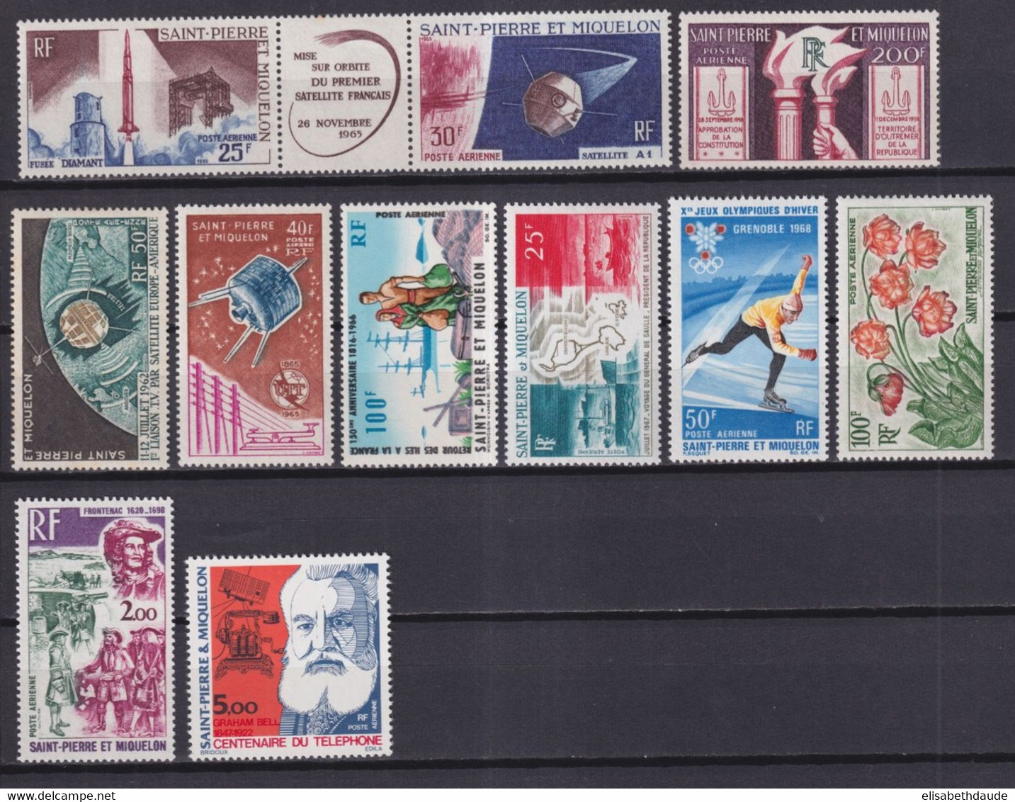 SPM - 1959/1976 - PETIT LOT POSTE AERIENNE * MLH - COTE = 172 EUR - Neufs