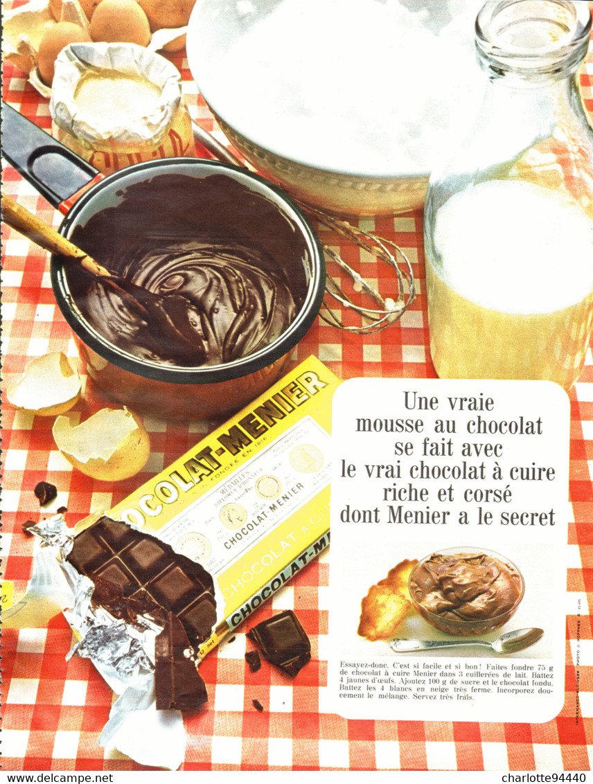 PUB CHOCOLAT  " MENIER "   1969  ( 13 ) - Chocolat