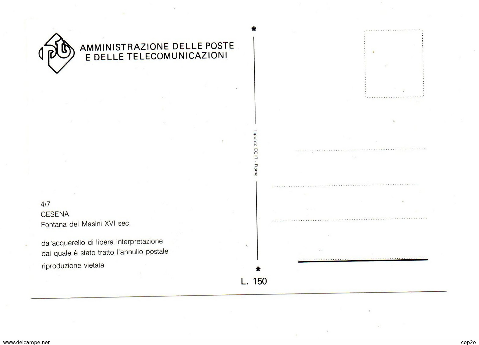 2-1-1986 Cartolina Di Cesena - 1981-90: Storia Postale