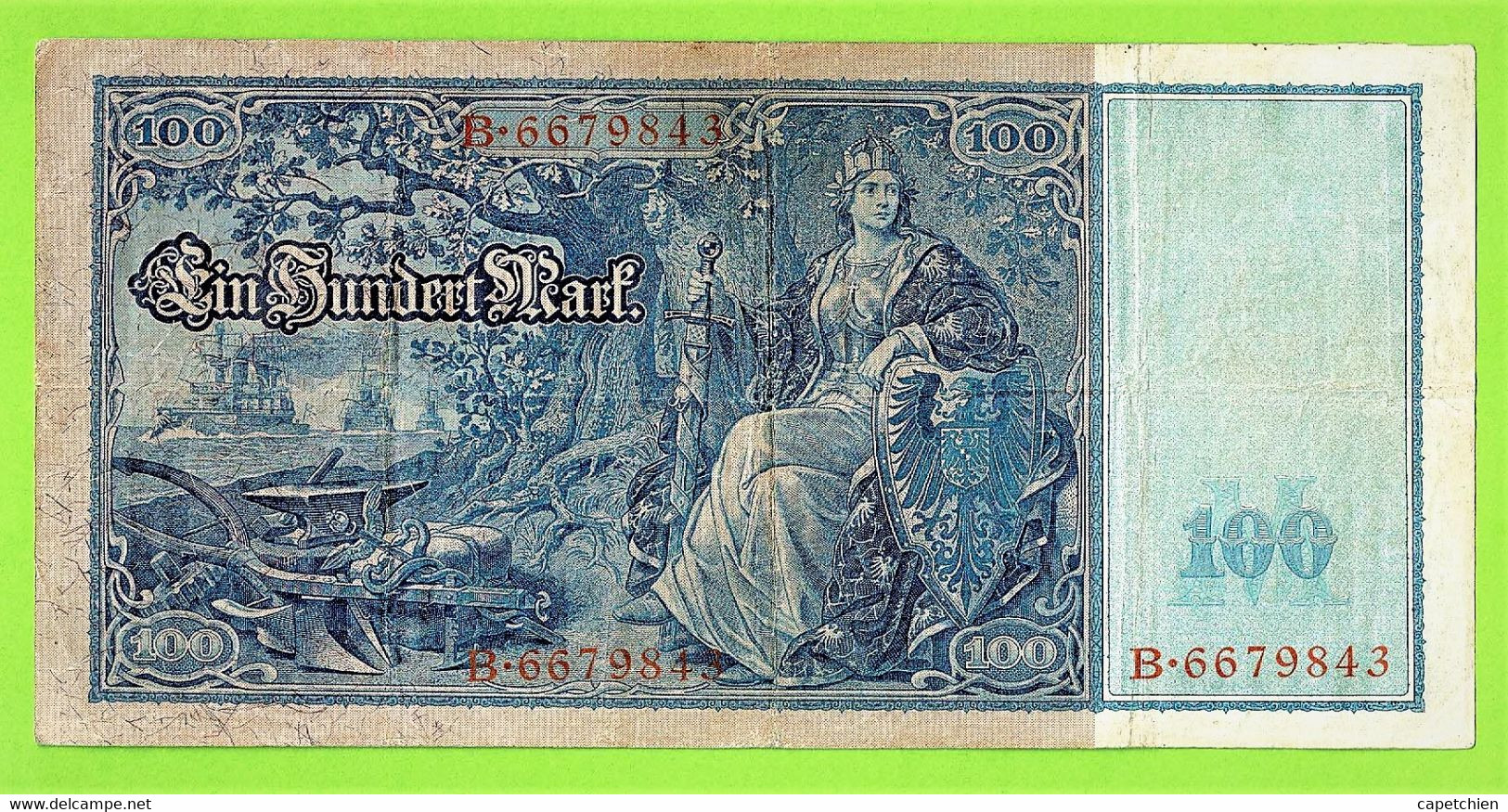 ALLEMAGNE / 100 MARK / REICHSBANKNOTE / 21 - 04 - 1910 - 100 Mark