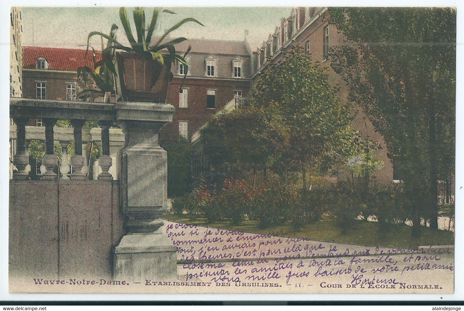 Wavre-Notre-Dame - Onze-Lieve-Vrouw-Waver - Institut Des Ursulines - Cour De L'Ecole Normale - 1910 - Sint-Katelijne-Waver