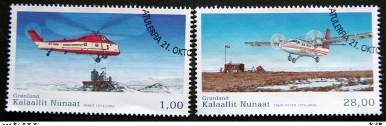 Greenland 2013  Greenland Civil Aviation History  Minr.650-51   (lot G 2556 ) - Used Stamps