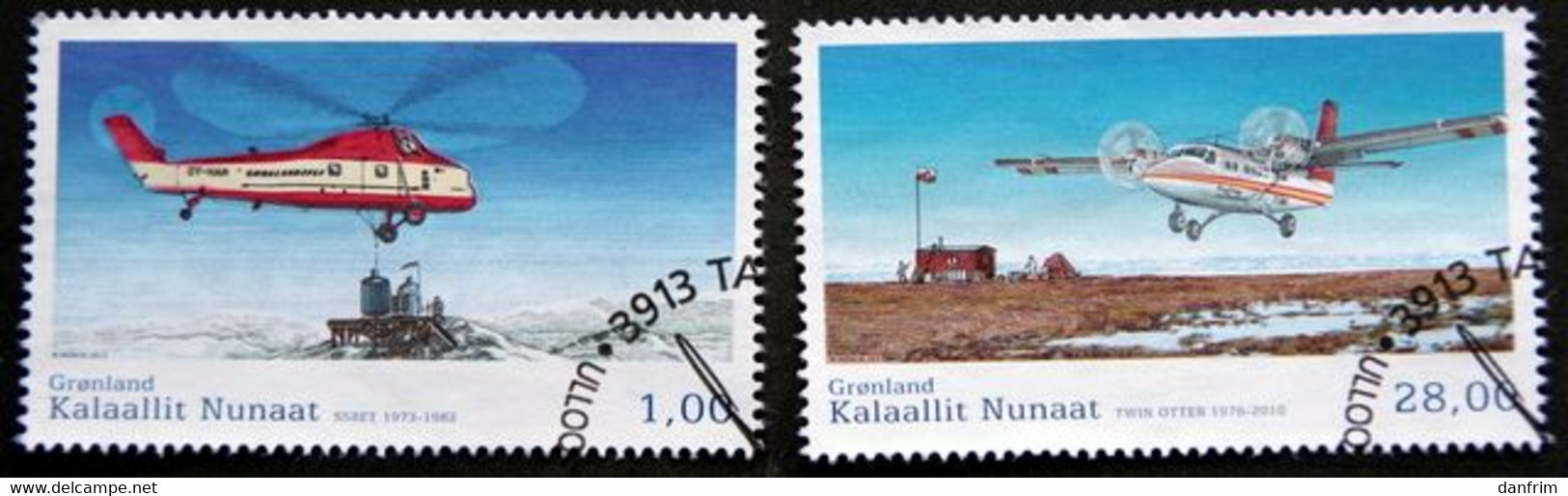 Greenland 2013  Greenland Civil Aviation History  Minr.650-51   (lot G 2557 ) - Used Stamps