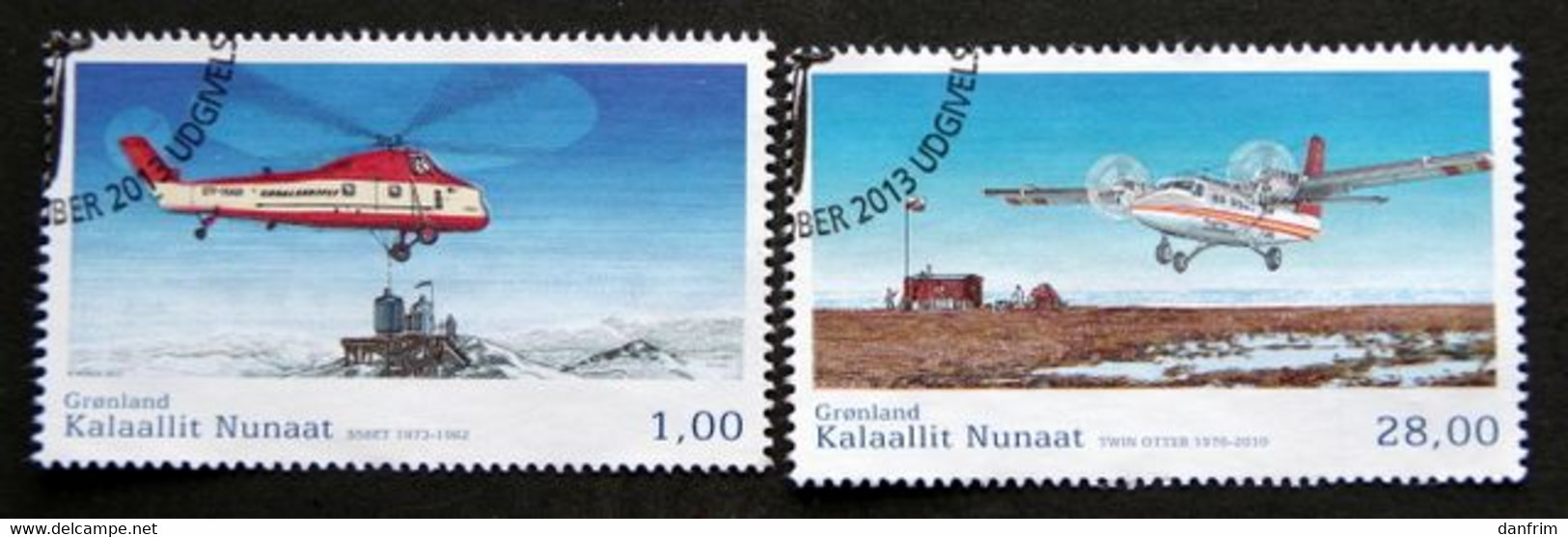 Greenland 2013  Greenland Civil Aviation History  Minr.650-51   (lot G 2558 ) - Used Stamps