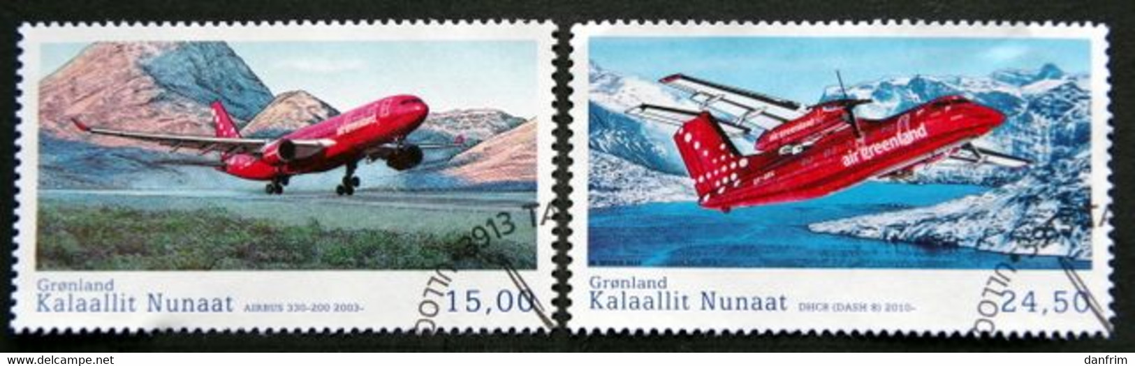 GREENLAND 2016  Greenland Civil Aviation History Minr.726-27   ( Lot G 2562 ) - Oblitérés