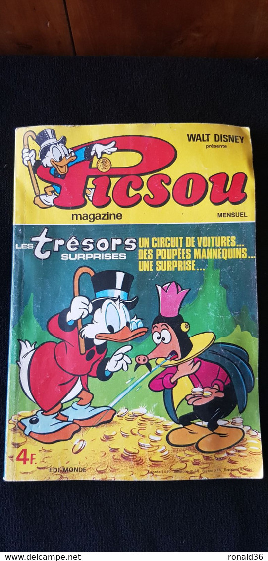 PICSOU MAGAZINE Mensuel Walt Disney Oncle Picsou LES TRESORS SURPRISES Circuit De Voitures Poupées Numéro N° 73 4f - Picsou Magazine