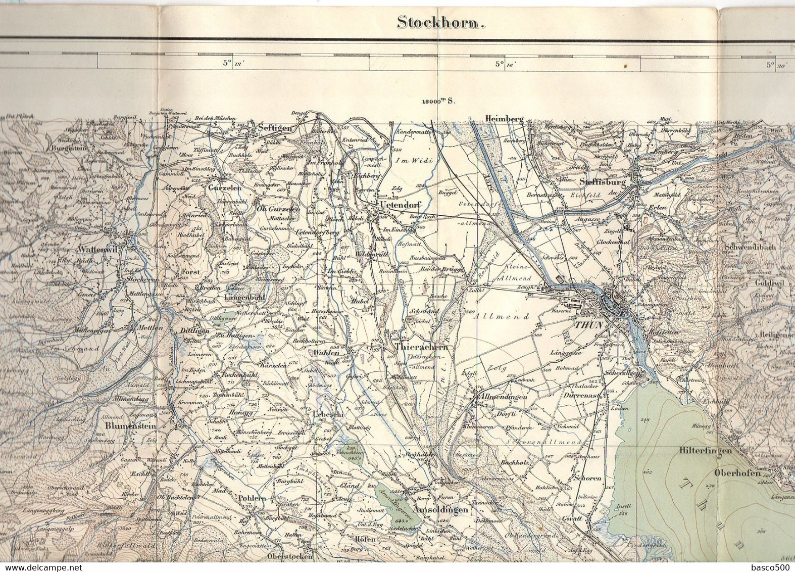 1903 SUISSE STOCKHORN - CARTE TOPOGRAPHIQUE 1/50,000 - Cartes Topographiques