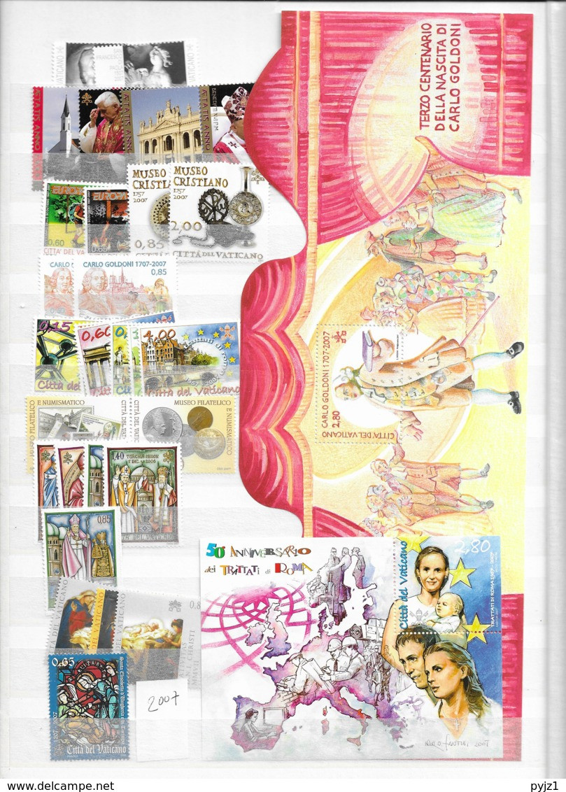 2007  MNH Vaticano, Vatikanstaat, Year Collection, Postfris** - Ganze Jahrgänge