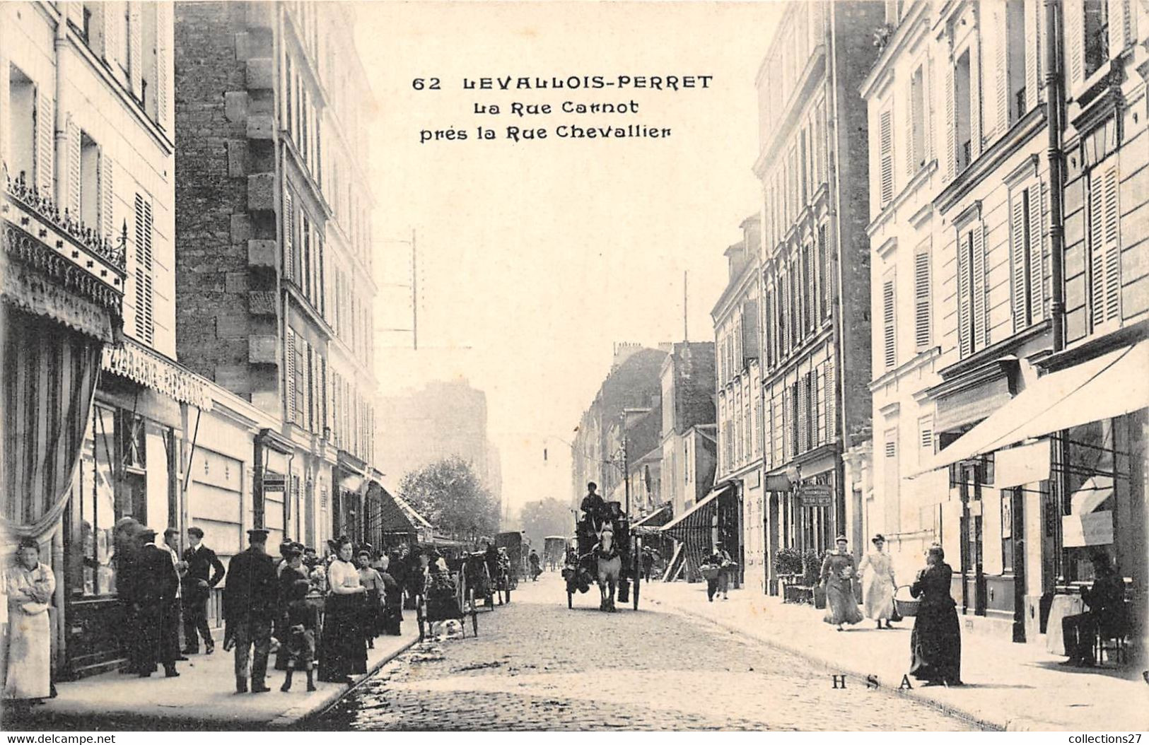 92-LEVALLOIS-PERRET- LA RUE CARNOT PRES LA RUE CHEVALLIER - Levallois Perret