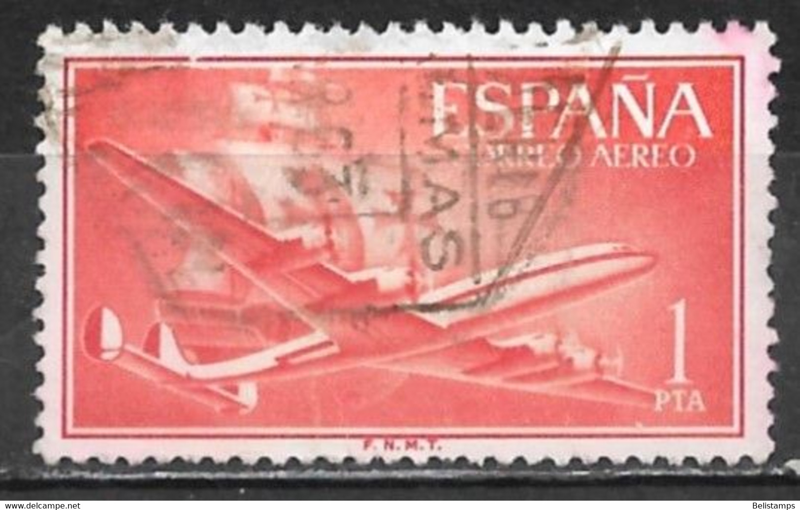 Spain 1955. Scott #C150 (U) Plane And Caravel - Gebruikt