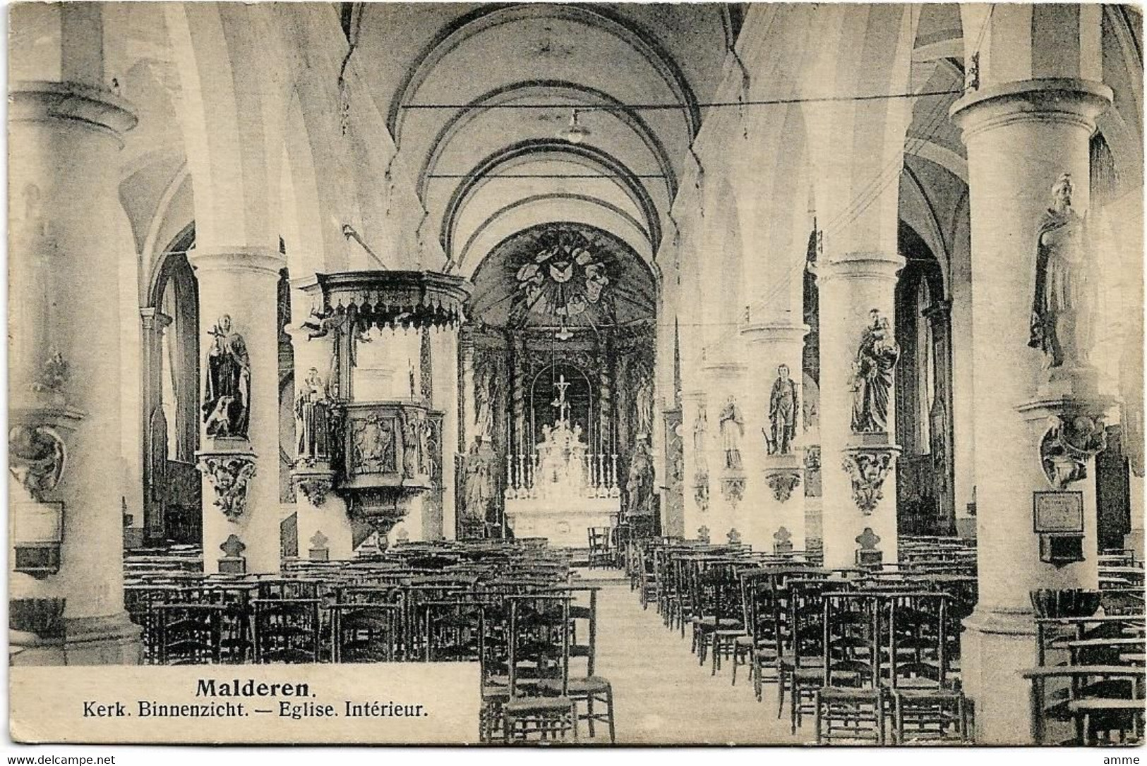 Malderen   *  Kerk , Binnenzicht - Eglise, Intérieur - Londerzeel