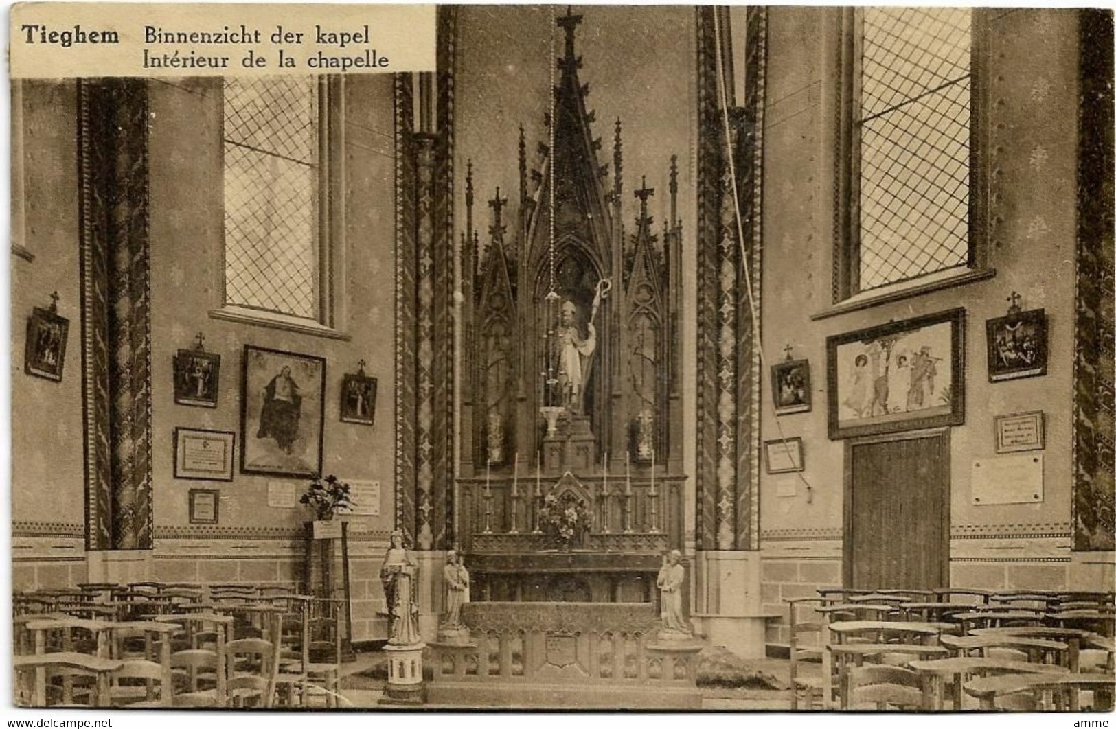 Tiegem - Tieghem    *   Binnenzicht Der Kapel - Intérieur De La Chapelle - Anzegem