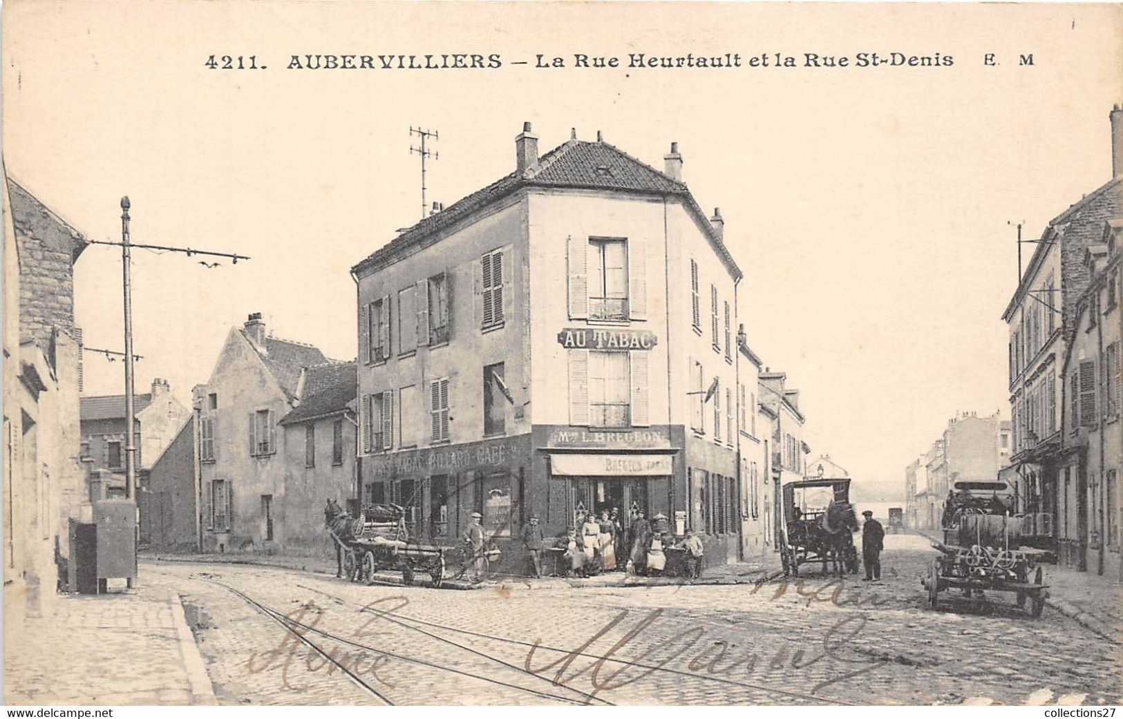 93-AUBERVILLIERS- LA RUE HEURTAULT ET LA RUE ST-DENIS - Aubervilliers