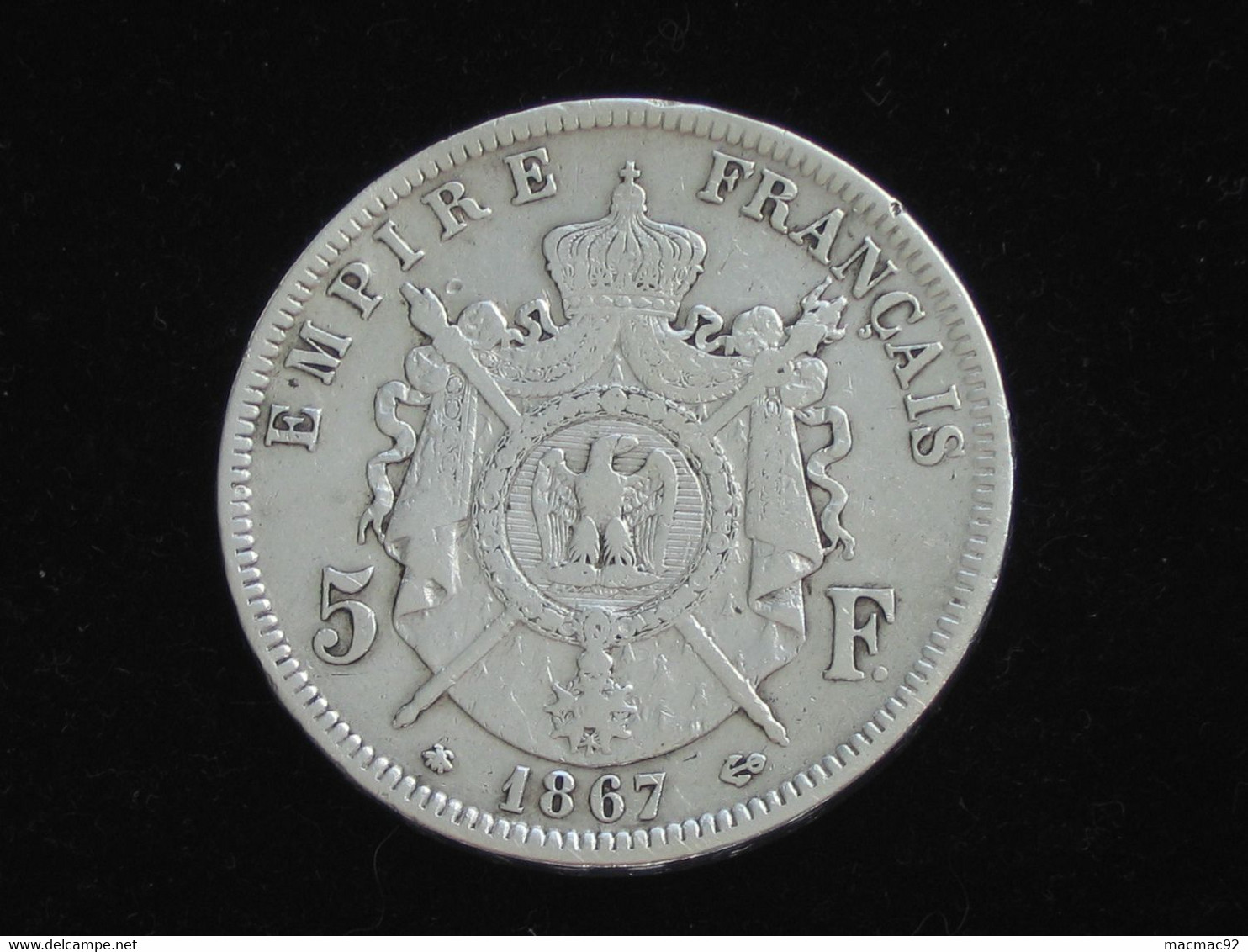 5 Francs Napoléon III Tête Laurée - 1867 A  ( Paris ) **** EN ACHAT IMMEDIAT  **** - 5 Francs