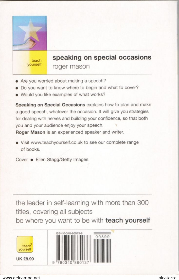 POST FREE UK- TEACH YOURSELF SPEAKING On Special Occasions - P/back - 202 Pages - Éducation/ Enseignement