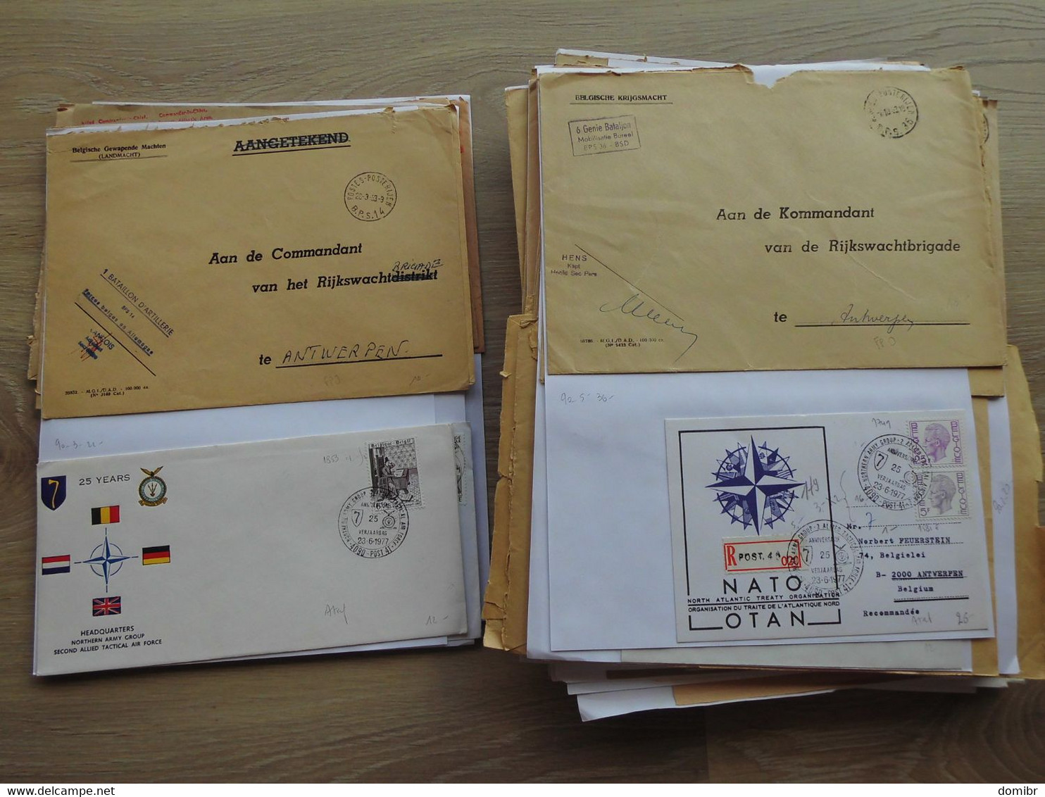 Belgique 230 lettres courrier militaire Forces Armées Belges belgische krijgsmacht Militair ATAF OTAN NATO