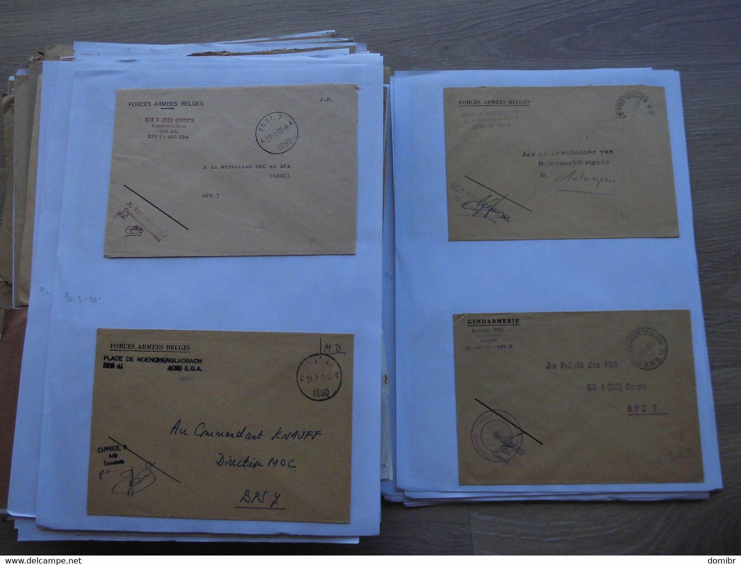 Belgique 230 lettres courrier militaire Forces Armées Belges belgische krijgsmacht Militair ATAF OTAN NATO