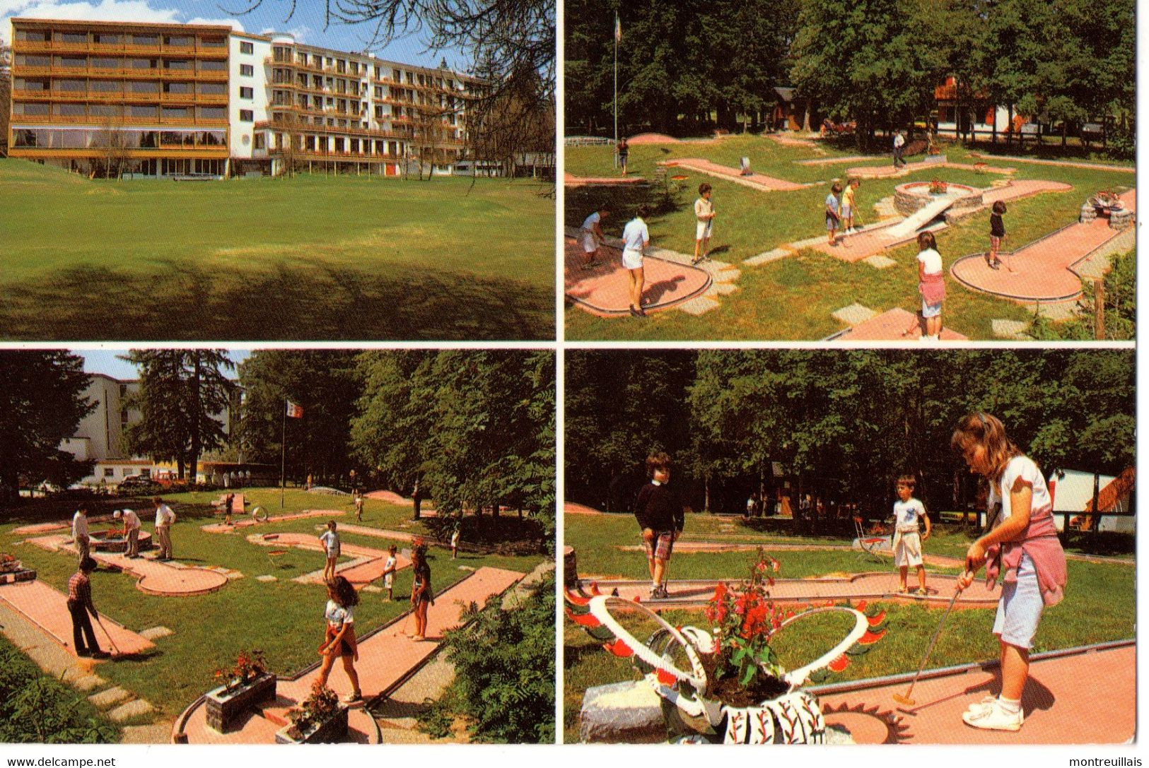 CPM, SUISSE, CRANS VALAIS, Minigolf De L'étang-long, Hotel Du Golf, Jamais Voyagée - Crans