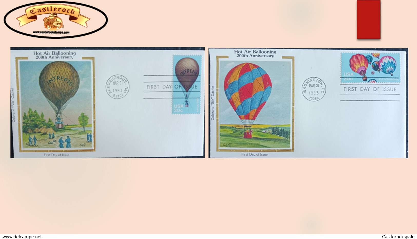 O) 1983 UNITED STATES - USA, HOT AIR BALLOONING, FDC XF - 1981-1990