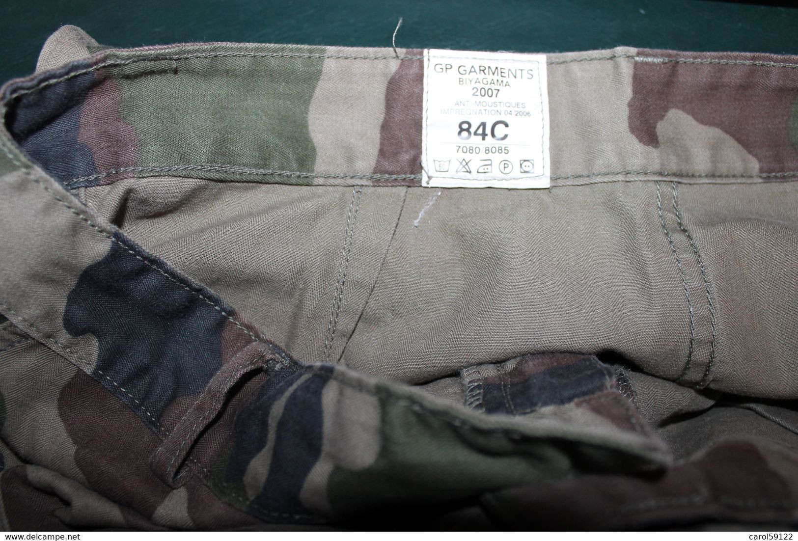 Pantalon Treillis Camouflage T 84C - Uniformes