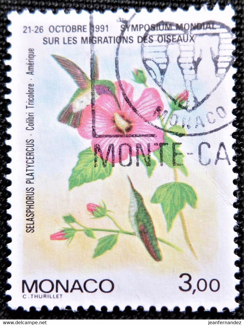 Timbre De Monaco 1991 International Symposium On Bird Migration  Stampworld N° 2004 - Usados