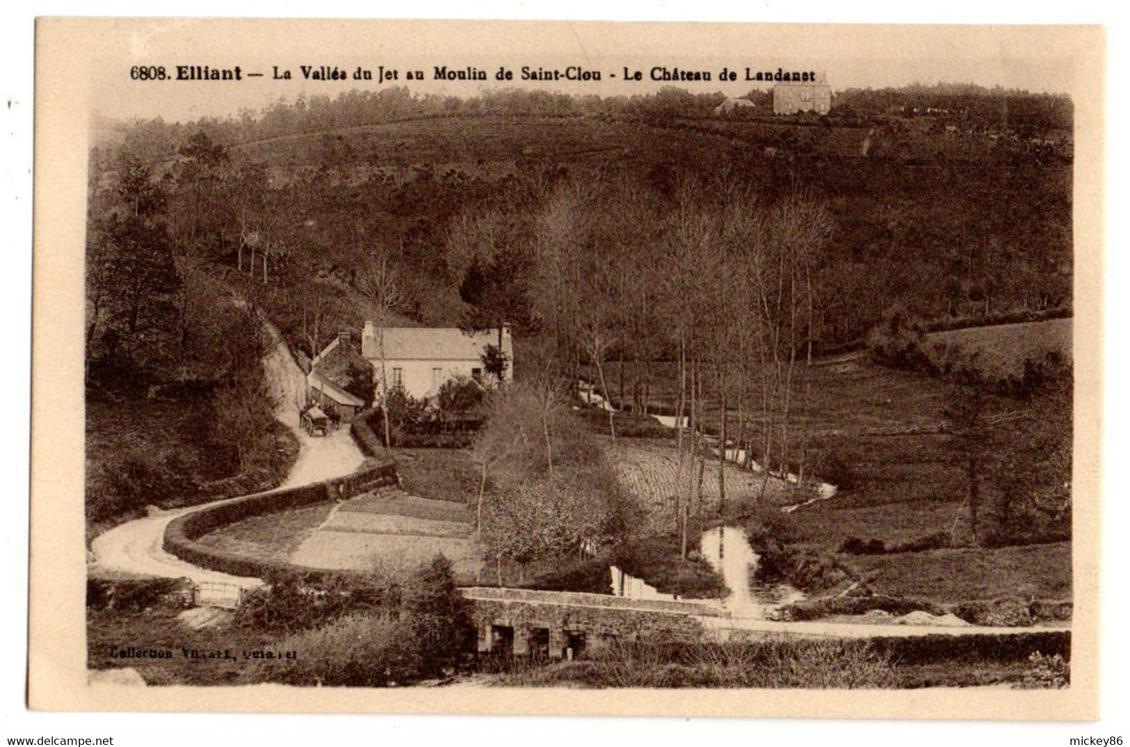 ELLIANT --1932--La Vallée Du Jet Au Moulin De Saint Clou...le Chateau De Landanat.......à Saisir - Elliant