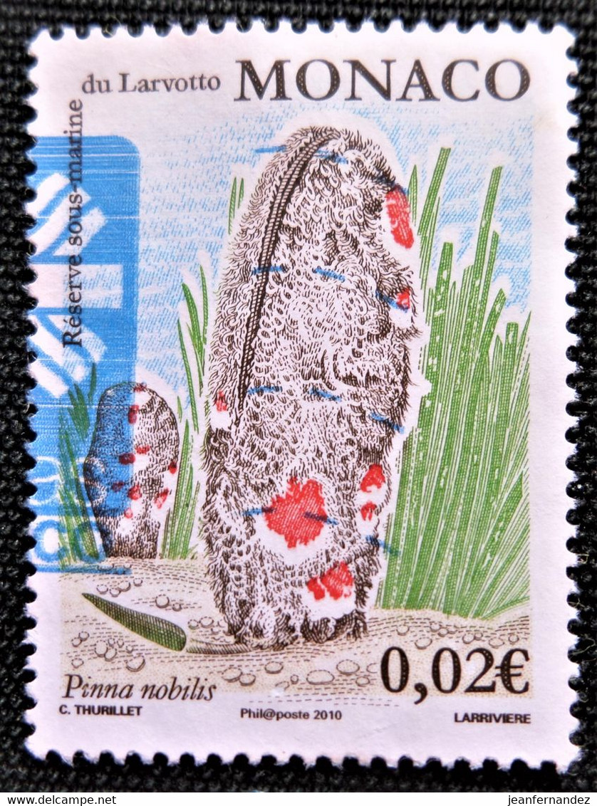 Timbre De Monaco 2010 Larvotto Marine Reserve   Stampworld N° 2999 - Gebraucht