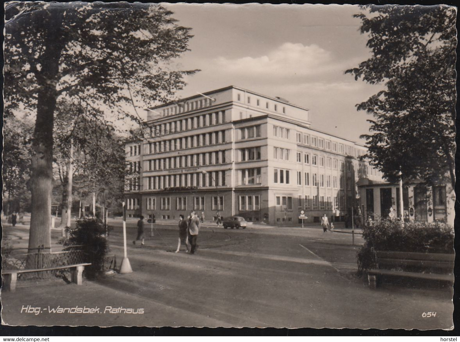 D-22049 Hamburg - Wandsbek - Rathaus - Straßenansicht Um 1958 - Car - Lloyd - Stamp - Wandsbek