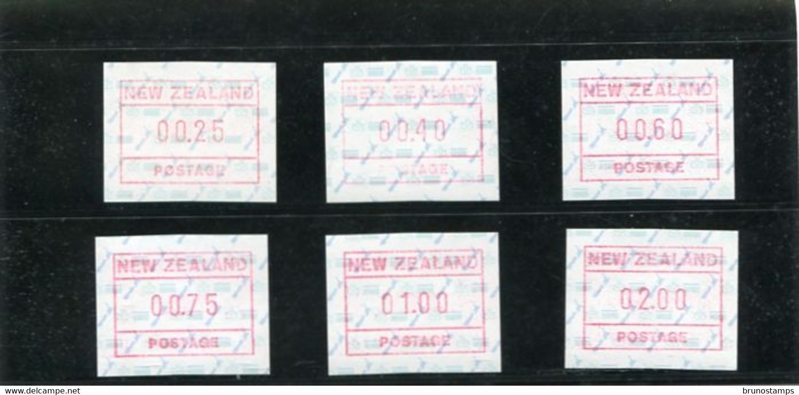 NEW ZEALAND - 1986  FRAMA  SET (25c+40c+60c+75c+1$+2$)  MINT NH - Variétés Et Curiosités