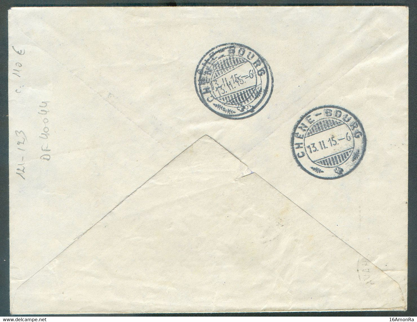 10 Et 40 Centimes PELLENS Obl. Sc LE HAVRE (SPECIAL) Sur Lettre Recommandée Du 9-II-1915 Vers CHENE-BOURG (Genève - Suis - Otros & Sin Clasificación