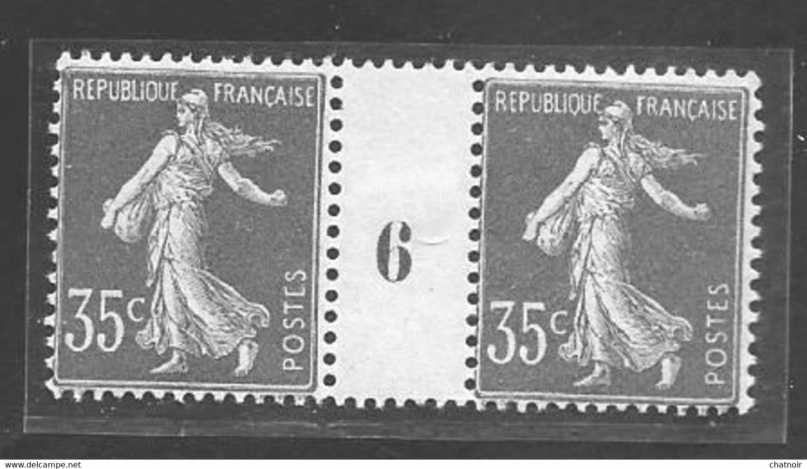 35 C Violet Semeuse Type 2  MILL 6 - Millésimes