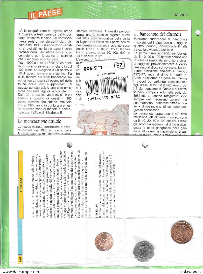 Monete E Banconote Di Tutto Il Mondo - De Agostini - Fascicolo 28 Nuovo E Completo - Uganda: 1-2-5 Scellini - Ouganda