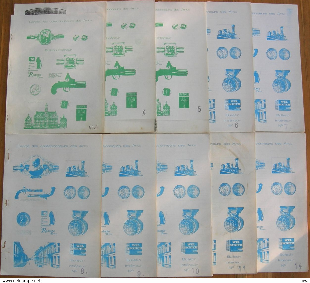 REVUE CERCE DES COLLECTIONNEURS DES ARTS 1973-1977 (n° 2, 4 à 11 Et 14) - Français (àpd. 1941)