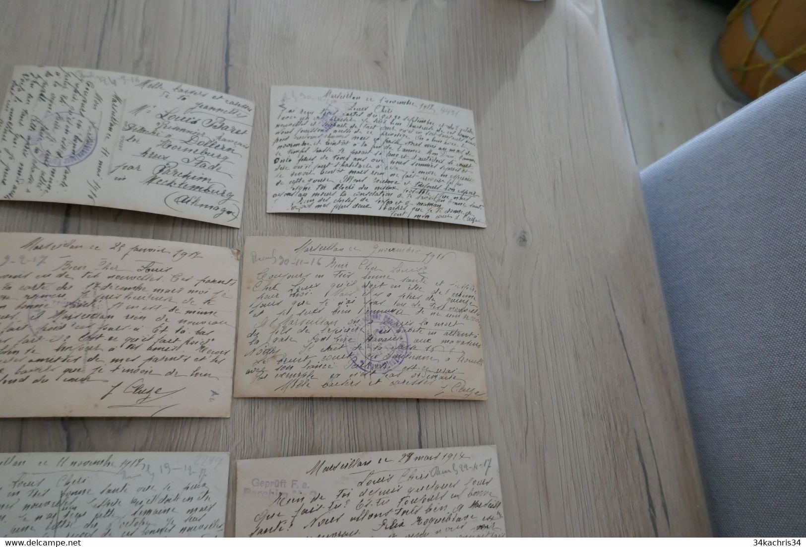 Marseillan 45 CPA  cachets militaires allemands de camps  texte Guerre de 14/18 récits nouvelles prisonniers de guerre