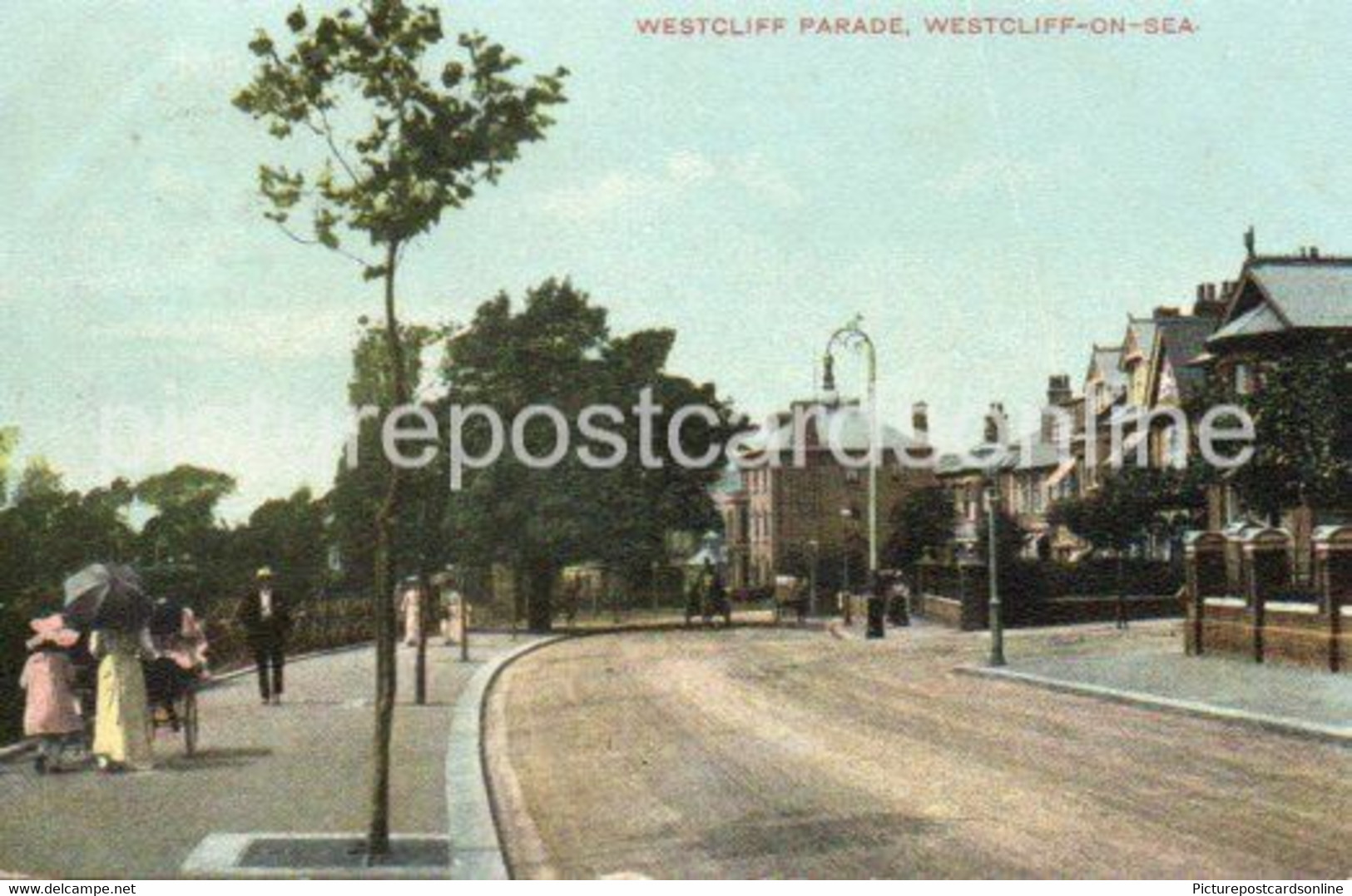 WESTCLIFF ON SEA WESTCLIFF PARADE OLD COLOUR POSTCARD ESSEX - Southend, Westcliff & Leigh