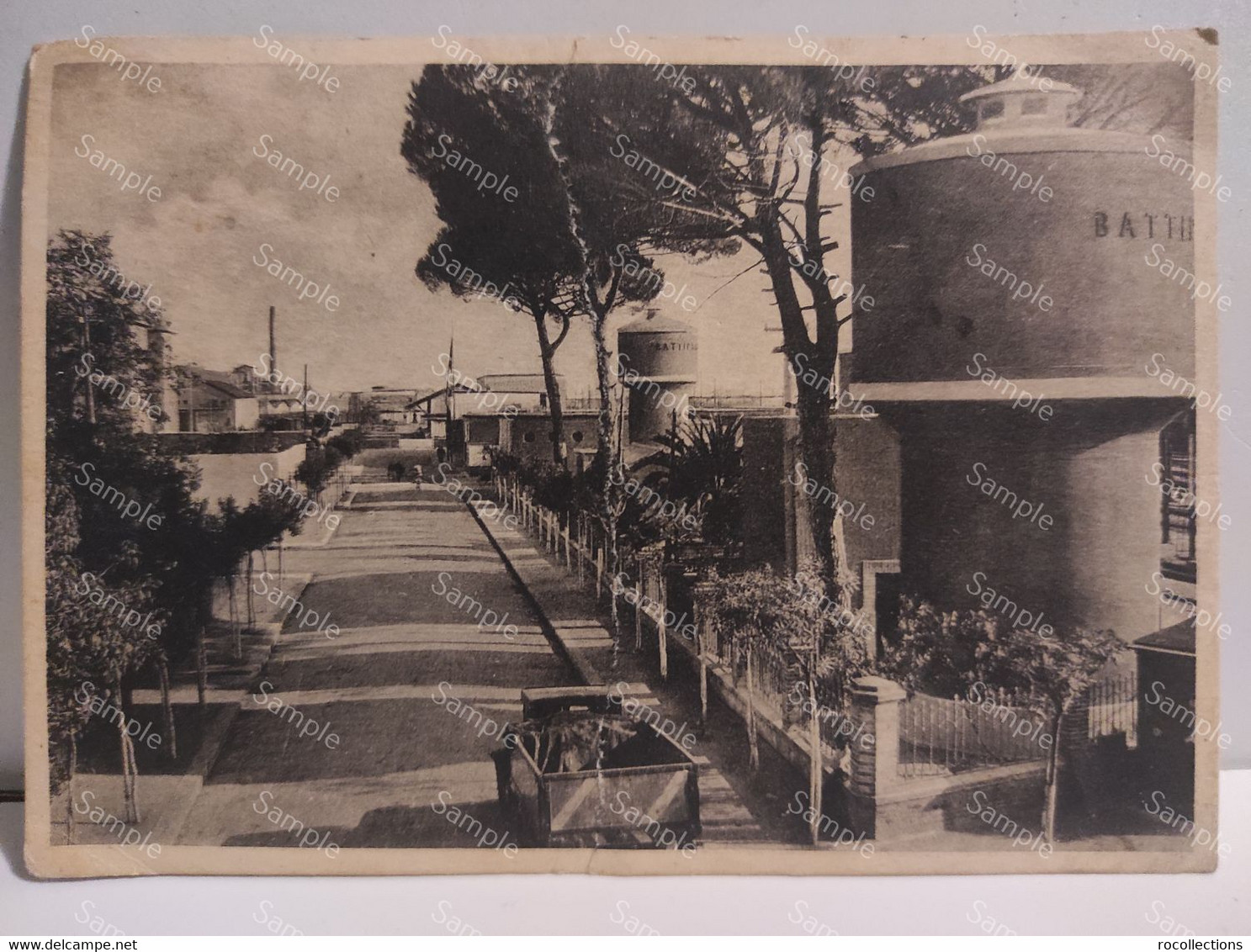 Italy Italia BATTIPAGLIA Viale Stazione 1941. Segno Piega Centrale - Battipaglia